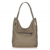 Geanta dama din piele naturala DiAmanti Tuscania Taupe